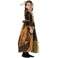 thumbnail image 4 of Dress-Up-America Duchess Costume for Girls - Medieval Renaissance Gown for Kids - Brown - Large, 4 of 4