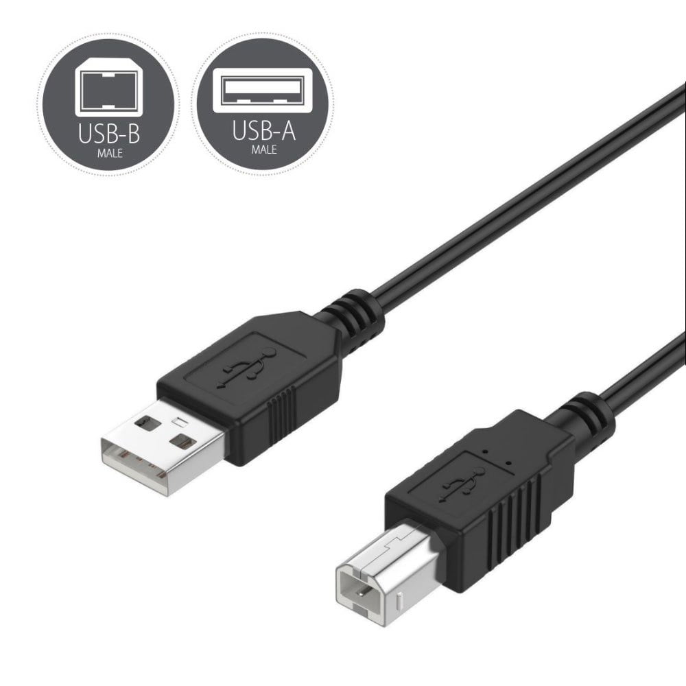 SLLEA 6ft USB Cable Cord for Brother Thermal Printer QL-700 QL-710W