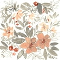 thumbnail image 2 of Goldberger, Jennifer 26x26 White Modern Wood Framed Museum Art Print Titled - Peach and Rust Blooms II, 2 of 4