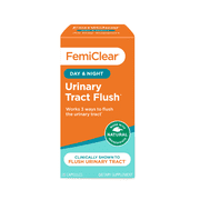 FemiClear Daily Urinary Tract Flush with D-Mannose - Day & Night Support - 20 Capsules