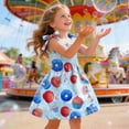 thumbnail image 4 of TOWED22 Toddler Girls 4th of July Dress Girls American Flag Outfit Kids Patriotic Independence Memorial Day Dress(Light Blue,3-4 Y), 4 of 5