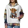 thumbnail image 1 of Innerwin Pull à Manches Longues pour Femmes, Sweat à Capuche en Polaire Imprimé Floral Décontracté Style-B 2TG, 1 of 6