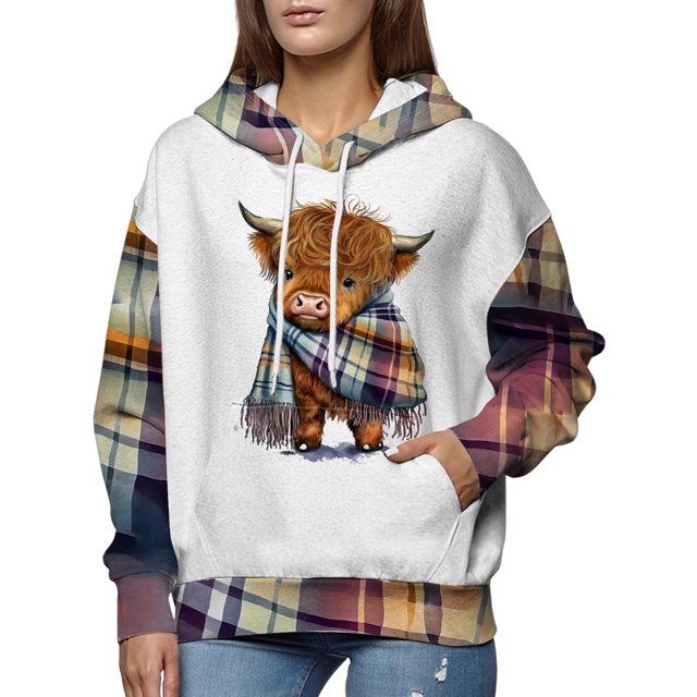 Innerwin Pull à Manches Longues pour Femmes, Sweat à Capuche en Polaire Imprimé Floral Décontracté Style-B 2TG