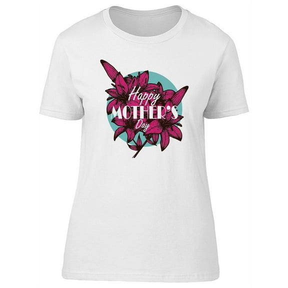 Purple Flowers Mothers Day T-Shirt Women -Image by Shutterstock, Female Small