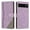 Purple, variant on Wallet Case for Google Pixel 6, PU Leather Flip Case Card Slots Holder, Anti-falling Anti-fingerprint Classic Kickstand Book Folding Folio Cover with Wrist Strap for Google Pixel 6, Green