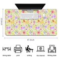 thumbnail image 5 of Long Mouse Pads for Desk,Pioneer Flower Floral Print Pattern Desk Mats on Top Of Desks, Desk Mouse Pad Extra Large with 3mm Non-Slip Base and Stitched Edge for Gaming,Office,Work,Home 47.3"x23.6", 5 of 6