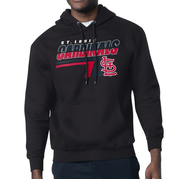 Men's Starter Black St. Louis Cardinals Logo Push Graphic Hoodie