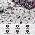 thumbnail image 5 of World Rug Gallery Traditional Medallion Area Rug - BURGUNDY 5' X 7', 5 of 8