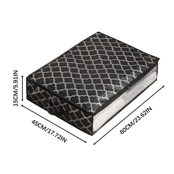 Household Under Bed Storage Bag - Cotton Quilt Storage Organizer, Foldable and Space-Saving, Ideal for Travel and Bedroom Organization, 30x20x15 Inches
