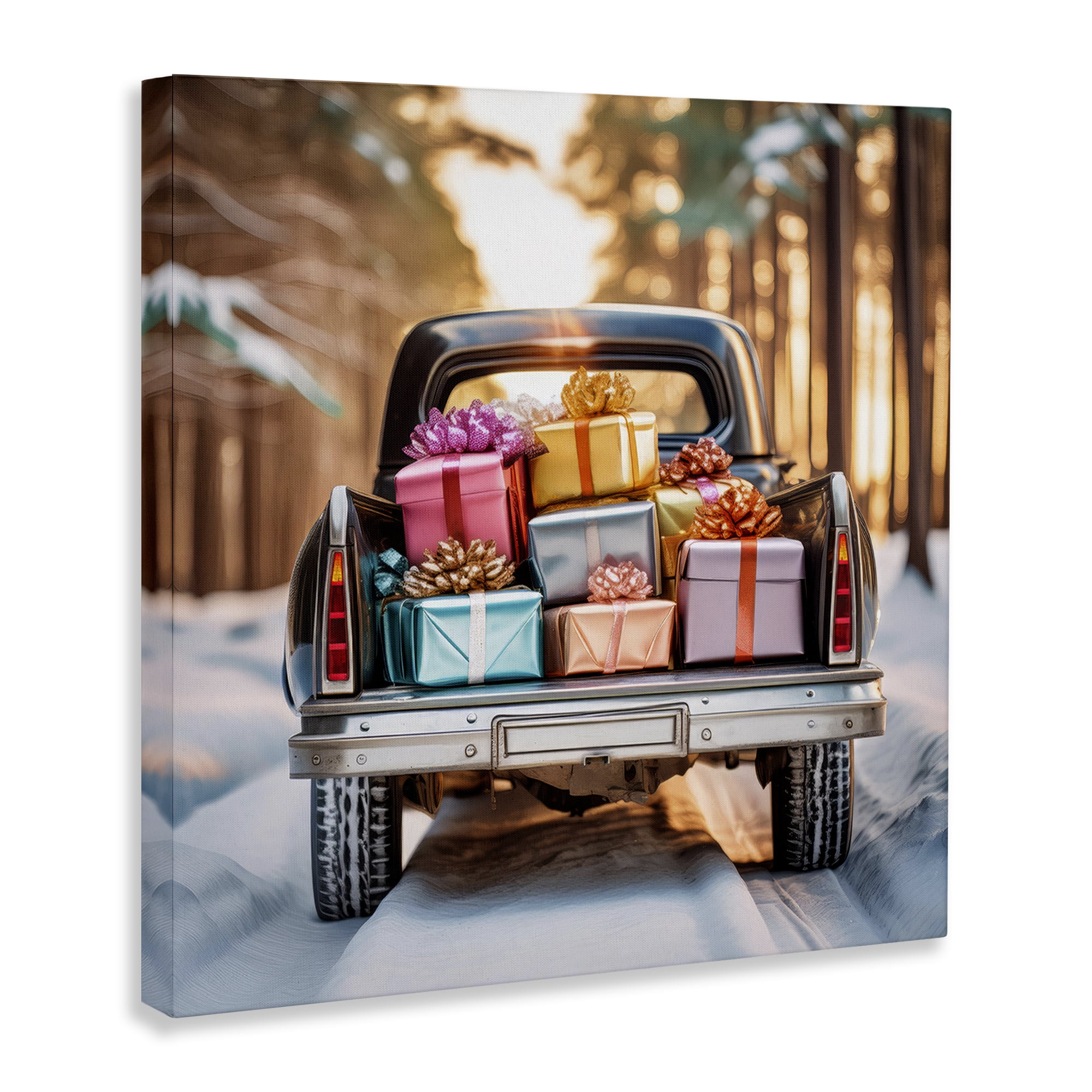 Stupell Industries Special Holiday Delivery Holiday Painting Gallery Wrapped Canvas Art Prints Wall Art, 17 x 17