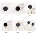 thumbnail image 4 of DIY Black Theme Earring Making Kit - 8 Pairs Freshwater Shell Charms Findings - Women's Jewelry Making Kit - Easy to DIY - Gift Idea Gold, 4 of 7