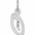 thumbnail image 3 of 14K White Gold 14Kw Casted Script Letter O Initial Charm Made In United States -Jewelry By Sweet Pea, 3 of 7