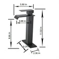 thumbnail image 2 of Cfowner Waterfall Spout Bathroom Faucet, Single Handle Vanity Sink Faucet, Large Water Flow, Easy To Install, 2 of 5
