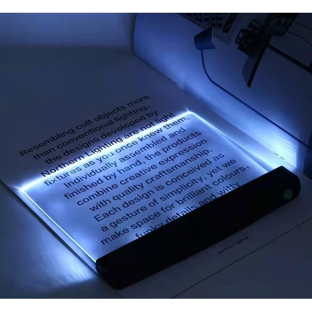 Lámpara de lectura de 2 piezas para leer en la cama, lámpara de lectura de brillo ajustable para leer en la cama, luz de libro, luz de libro Bookworm Lightwedge en el dormitorio (negro, 17 * 14 cm) LingWen 8390615967532