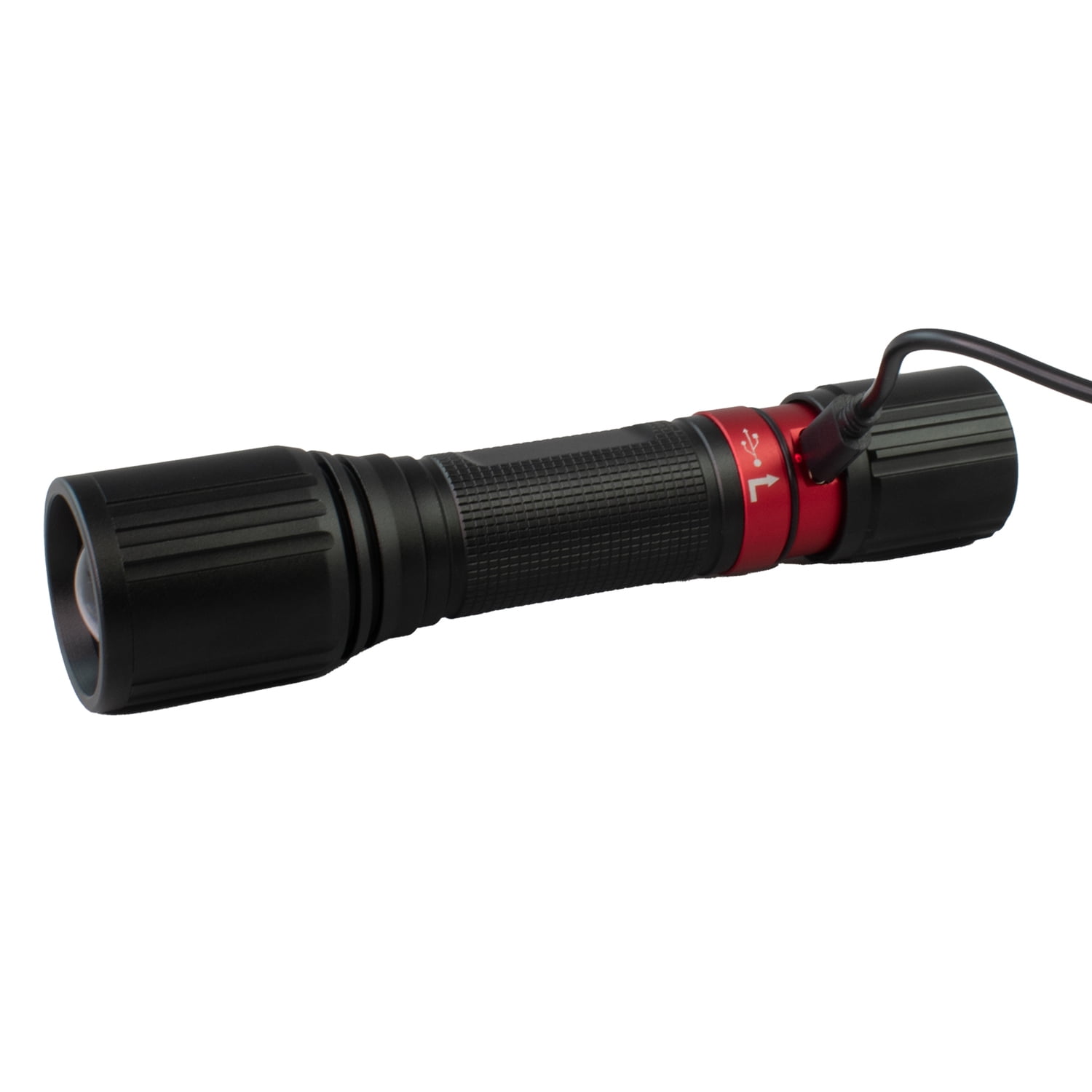 Dorcy Ultra HD Series Hybrid AAA/Rechargeable LED 1,000 Lumen Aluminum Flashlight with 3 Modes & Up to 1,312-ft. Beam, 41-4395