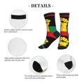 thumbnail image 5 of Women's Men's Black Power African Flag Colorful Novelty Pattern Crew Athletic Socks, 5 of 7