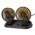 thumbnail image 1 of Dual Head USB Car Fan, Improves Air Circulation Portable Car Cooling Fan 2 Wind Speed 360 Adjustable Easy Installation  for Trucks RV Sedans Boats Buses, 1 of 7