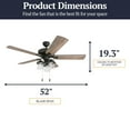 thumbnail image 6 of Prominence Home 50585-35 Briarcrest Farmhouse 52-Inch Aged Bronze Indoor Ceiling Fan with 5 Barnwood, Tumbleweed Blades, 6 of 15