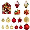 thumbnail image 2 of Fiudx 72 Juegos de Bolas Navideñas Galvanizadas y Pintadas con Decoraciones Navideñas Únicas, 2 of 5