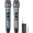 Blue&Grey, variant on Microphone, Two  UHF Microphones with 1/4" Receiver, Plug-and-Play for Karaoke Singsing, Lecture, Stage , PA System ( - One Mic)