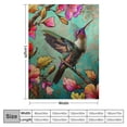 thumbnail image 4 of PRATYUS Hummingbird Floral Blanket Gifts for Women Kids Girls Mom Farmhouse Pink Flowers Bird Throw Blankets Home Bedroom Mother's Day Decor Soft Cozy Lightweight Throw Blanket 40x50in, 4 of 6