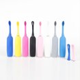 thumbnail image 2 of Cepillo de dientes eléctrico automático para adultos, recargable por USB, resistente al agua, con vibración sónica, blanqueador y cabezal para eliminar la suciedad, 2 of 5