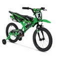 thumbnail image 1 of Hyper Bicycles Moto 16" avec roues d'entraînement pour enfants de 5 à 7 ans, vert fluo, 1 of 9