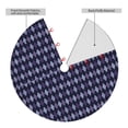 thumbnail image 2 of KLL 30" Christmas Tree Skirt Purple and Blue Squares Xmas Tree Skirts Mat for New Year Xmas Holiday Party Indoor Outdoor Home Decoration, 2 of 7