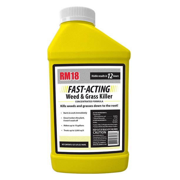 New RM18 75435 FastActing Weed & Grass Killer, 32 Oz