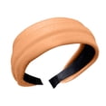 thumbnail image 3 of Only Moment Silicone U Shape Fashion Tooth Hair Comb Headband Wide Headbands for Women Cloth New Zig Zag High Cranium Head Bands for Women's Hair Non Slip, Reversible Korean Headbands Khaki,One Size, 3 of 3