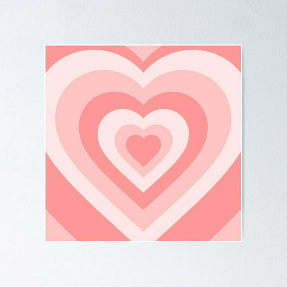 Y2K Pink Heart Poster- Unframed Poster | Wall Art | Perfect For Home Decor & Gifts, 8x12