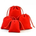 thumbnail image 5 of 10Pcs Velvet Xmas Jewelry Bags Drawstring Pouch Wedding Party Bags Candy Red, 5 of 6