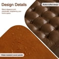 thumbnail image 5 of HASLE 24" Square Storage Ottoman Coffee Table, Linen Tufted Ottoman with Reversible Wooden Tray Lid, Ample Storage Footstool, Dark Brown, 5 of 8