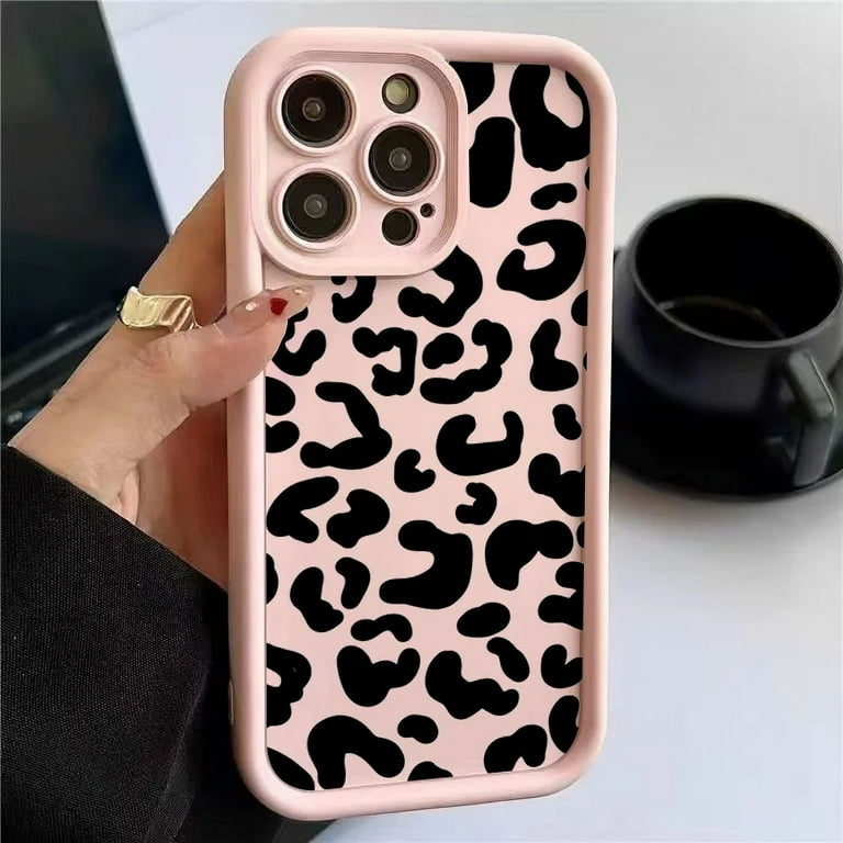 ML Black Leopard Print Pattern Silicone Phone Case For iPhone 11
