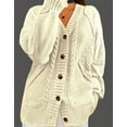thumbnail image 6 of Cogild Cardigans for Women’s Oversized Knitted Button Up Cardigans with Cable Knitted Button Closure Soft and Sweater for Womens Fall and Winter Cardigans, 6 of 6