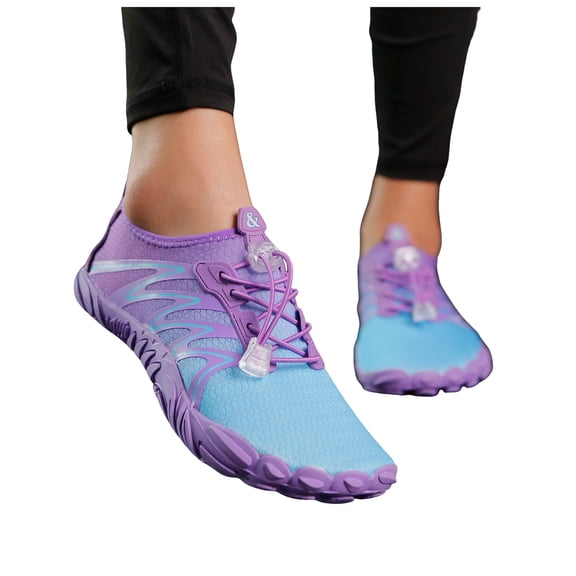 Womens Mnes Non Slip Water Shoes Lightweight Quick Drying Barefoot Shoes Breathable Wide Toe Box Slip On Sneakers Black Size 9