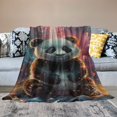 thumbnail image 2 of Orinice Luxury Plush Cute Panda Throw Blanket, Tipped Blanket, Super Warm, Flannel, Elegant, Fluffy Decoration Blanket for Sofa, Armchair, Couch and Bed,  50x60in, 2 of 6
