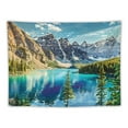 thumbnail image 5 of Shiartex  Landscape Sunset View of Moraine Lake &amp; Mountain Range Tapestry Forest Tree Tapestry Tranquil Lake Tapestry Nature Landscape Tapestry Wall Hanging for Room Painting, 5 of 6