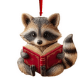 thumbnail image 2 of Reading Raccoon Christmas Ornament, Book Lover Gift Idea, Festive Tree Decoration for Readers, Animal Enthusiasts, and Holiday Home Decor, Charming Literary-Themed Collectible Ornament, 2 of 5