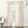thumbnail image 1 of No. 918 Tayla Écrasé Texture Semi-Transparente Tige Poche Rideau Panneau, 50 "x 63", Rose Blush, 1 of 1