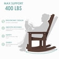 thumbnail image 5 of Pipopa Outdoor Rocking Chair,HDPE All Weather Patio Rocker for Lawn,Porch,Garden,BrownWood, 5 of 9