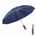 thumbnail image 1 of HLONK Inverted Umbrella with Carabiner Handle  Wind Proof Umbrellas For Rain  46 Inch Portable Reverse Folding Umbrella  Car Umbrella for Women Men  10 Ribs, 1 of 4