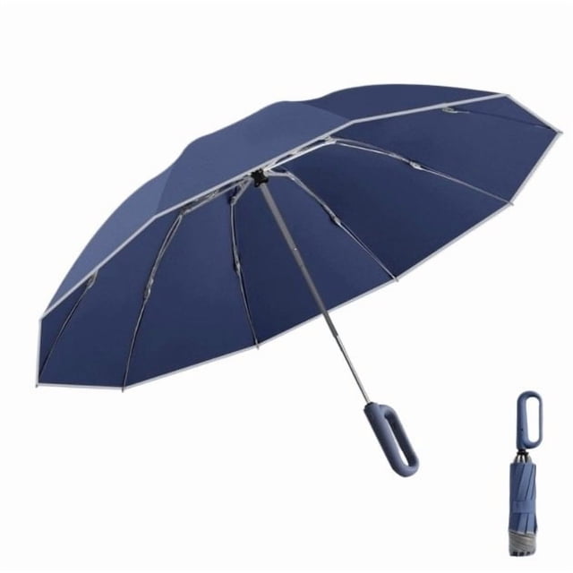 HLONK Inverted Umbrella with Carabiner Handle Wind Proof Umbrellas For Rain 46 Inch Portable Reverse Folding Umbrella Car Umbrella for Women Men 10 Ribs