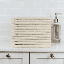 1888 Mills Fringed Terry Fingertip Towels 100% Cotton, 12 Count