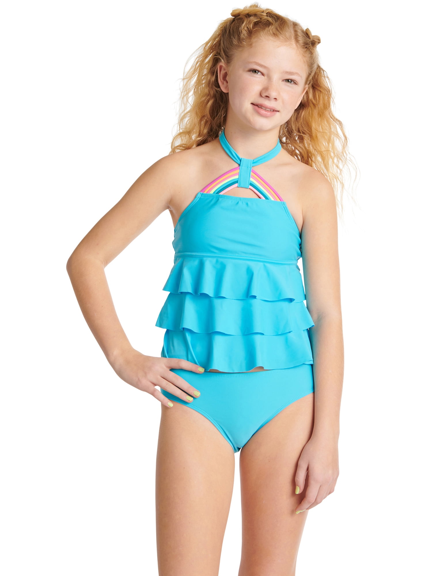 Gymboree Girls Swim Shop Blue Tie Dye Ruffle 2 Piece Nwt Swimsuit 5t 