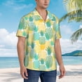 thumbnail image 2 of Lsque Pineapples1 pattern Hawaiian Shirt for Men, Unisex Summer Beach Casual Short Sleeve Button Down Shirts-Large, 2 of 9