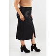 thumbnail image 2 of Falda midi efecto piel Roman Fashion Negro Talla 40, 2 of 6