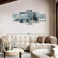 thumbnail image 2 of Elephant Stock In The Clouds Indigo And Gray Crop Wall Art - Horizontal Multi Panel Canvas - Living Room Wall Decor - Abstract Multi Panel - Blue And Gray Decor By Silvia Vassileva - 80" x 36", 2 of 8