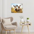 thumbnail image 3 of Farm Animal Donkey Wall Art Western Rustic Farmhouse Scenery and Watercolor Wildflower Framed Picture Nature Country Painting Artwork Print Decor for Bedroom Living Room 24x16 Inches, 3 of 5