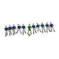 thumbnail image 2 of 11x figuras de fútbol en miniatura figuras de fútbol accesorios fotográficos realistas Tiny People Modelo para decoración de escritorio mesa de arena azul, 2 of 8